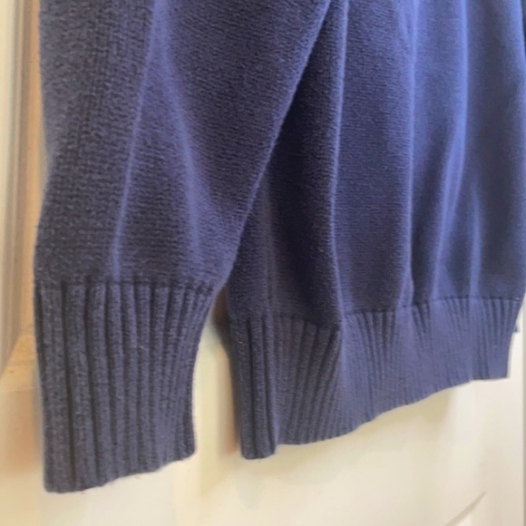 TOMMY HILFIGER | Youth Large (16/18) Navy Blue Quarter Zip Collared Sweatshirt - Picture 8 of 8